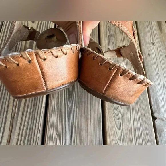 Pikolinos Puerto Vallarta Womens Sz 41 White/Brown Casual Wedge Sandals - Picture 7 of 10